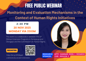 monitoring and evaluation mechanisms used in programs and projects related to human rights